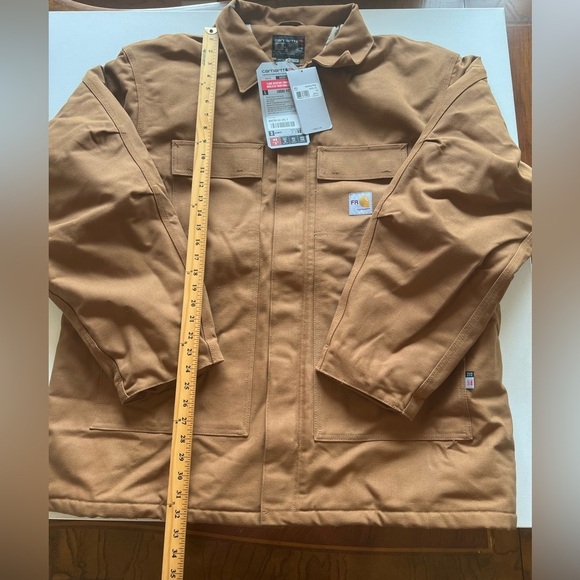 NEW Mens 2XL TALL Carhartt Flame Resistant Firm Duck Insulated Traditional Coat - Picture 3 of 7
